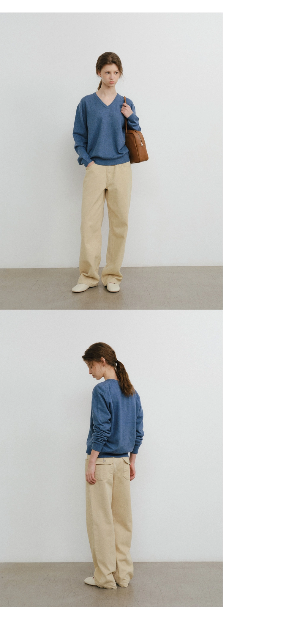 [서지연 착용] Color dyeing wide denim_2colors