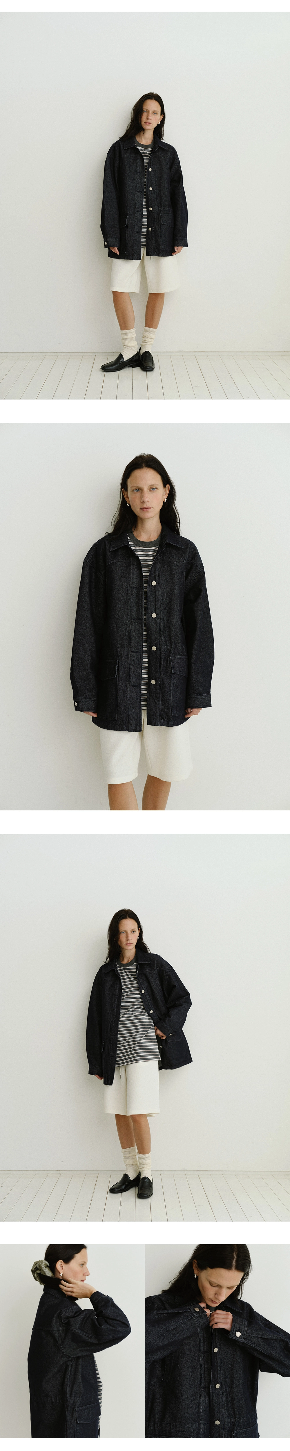 Denim utility jacket_Indigo blue
