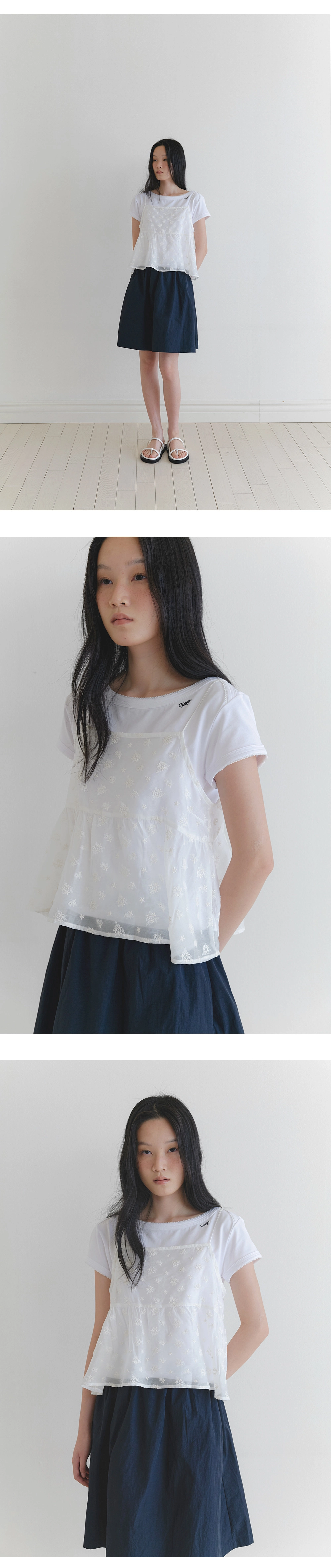 Flower sheer bustier_2colors