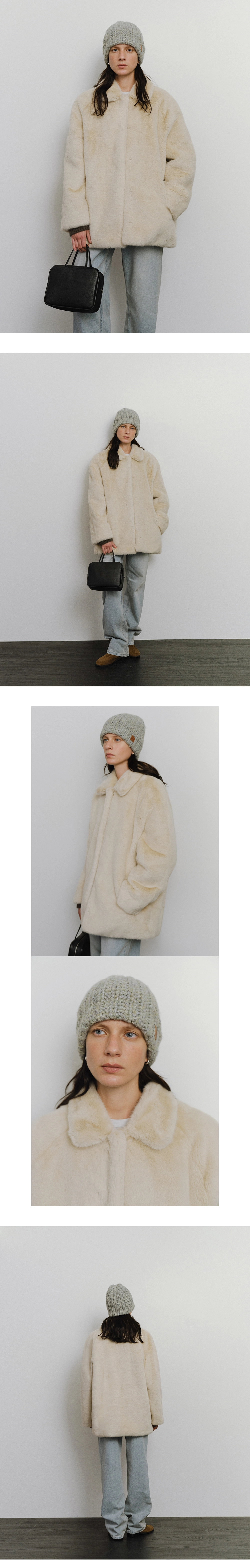 RE-ORDER / Chloe fur half jacket_Cream beige