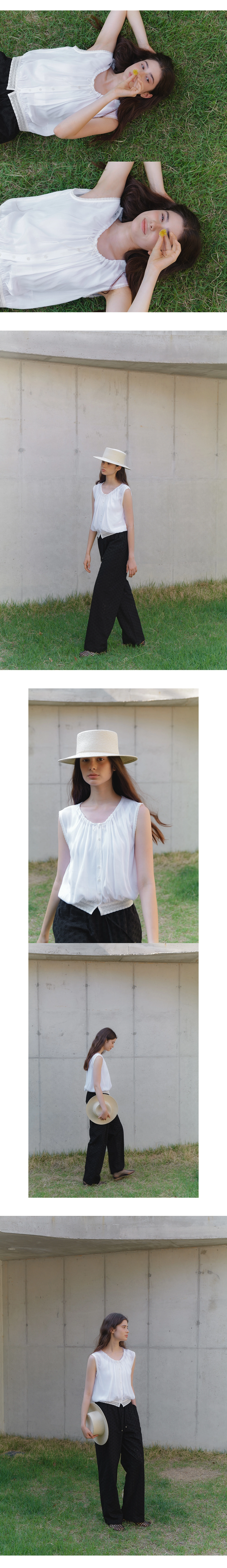 Clair lace sleeveless blouse_2colors