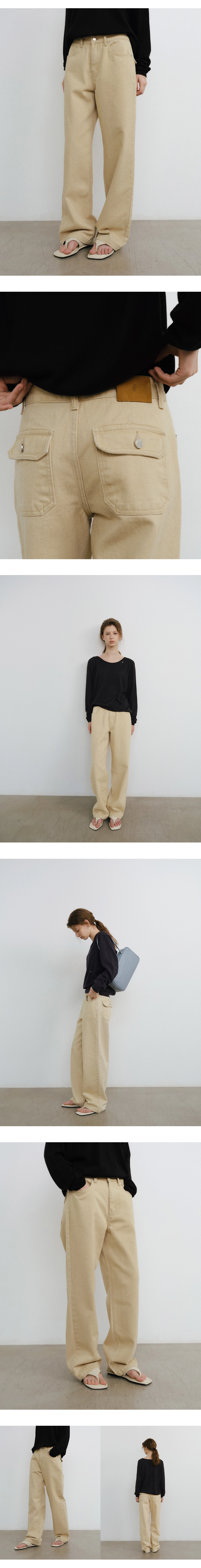 [서지연 착용] Color dyeing wide denim_2colors
