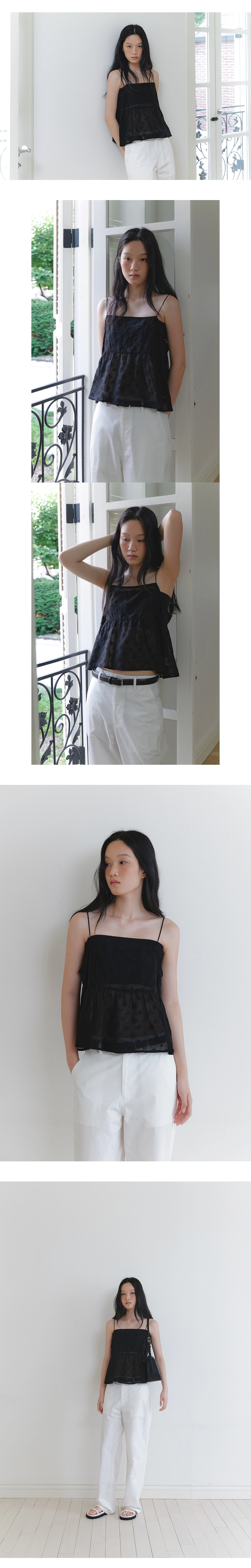 Flower sheer bustier_2colors