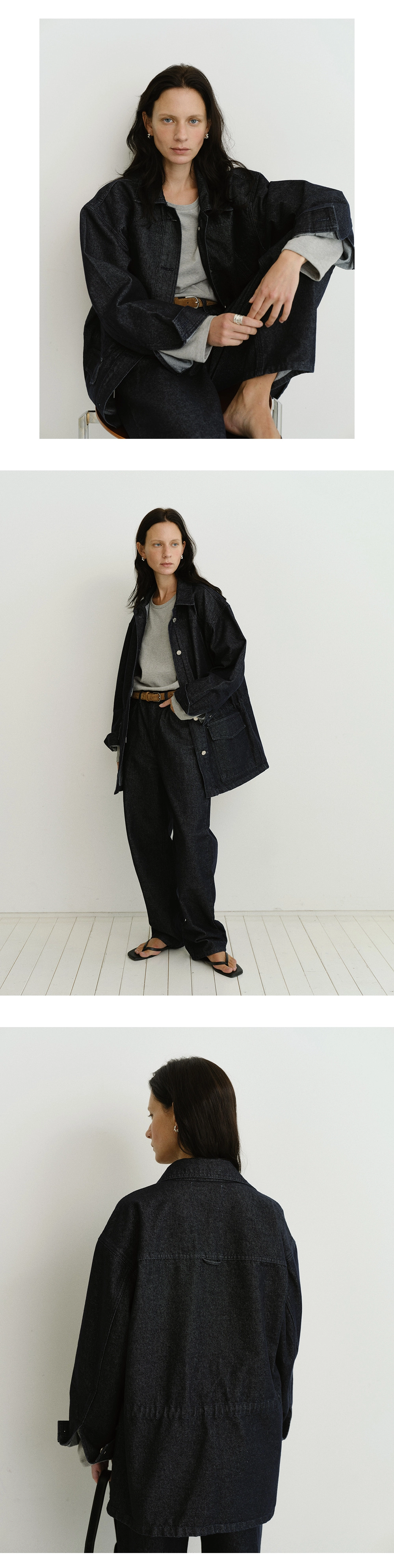 Denim utility jacket_Indigo blue