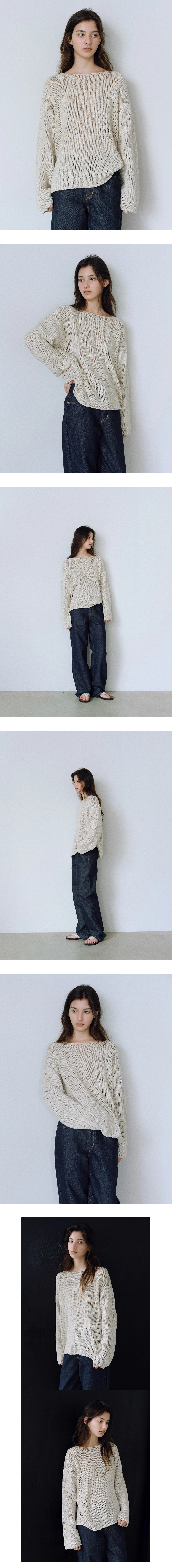 Basey linen boatneck knit_3colors