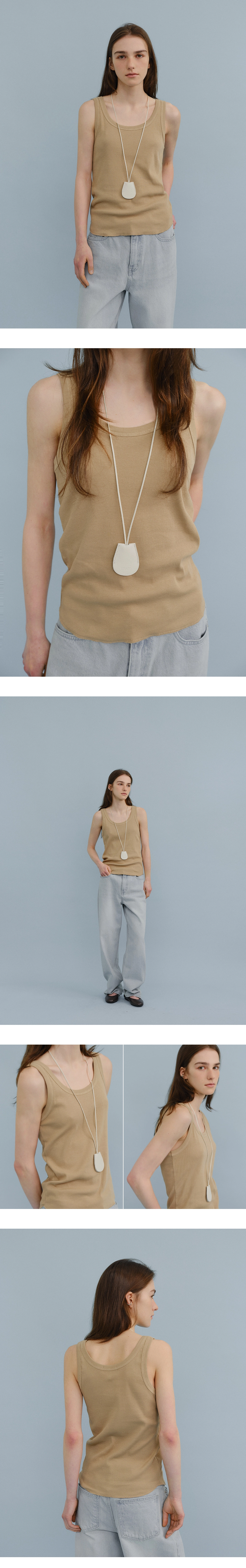Tension ribbed sleeveless_4colors