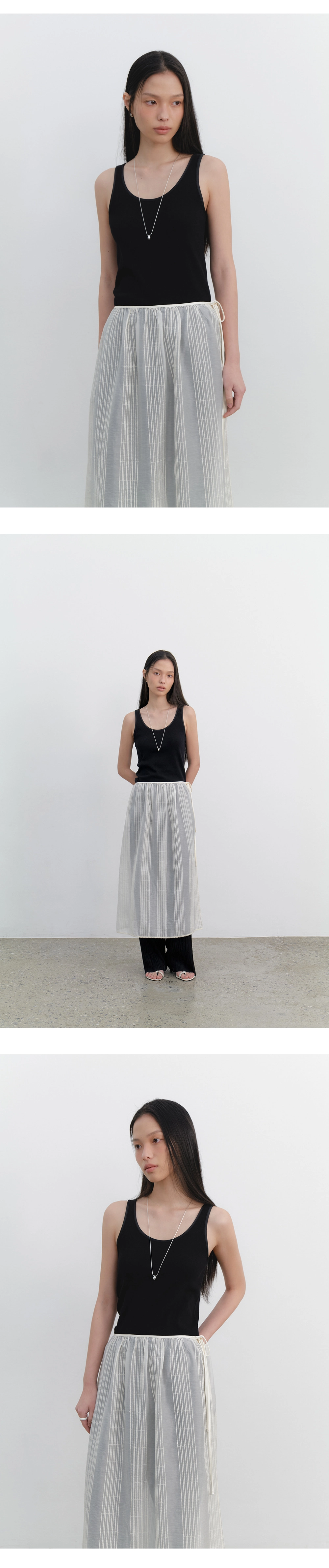 [주리, 박소령, 유이수, 서지연 착용] Binding ribbed sleeveless_4colors