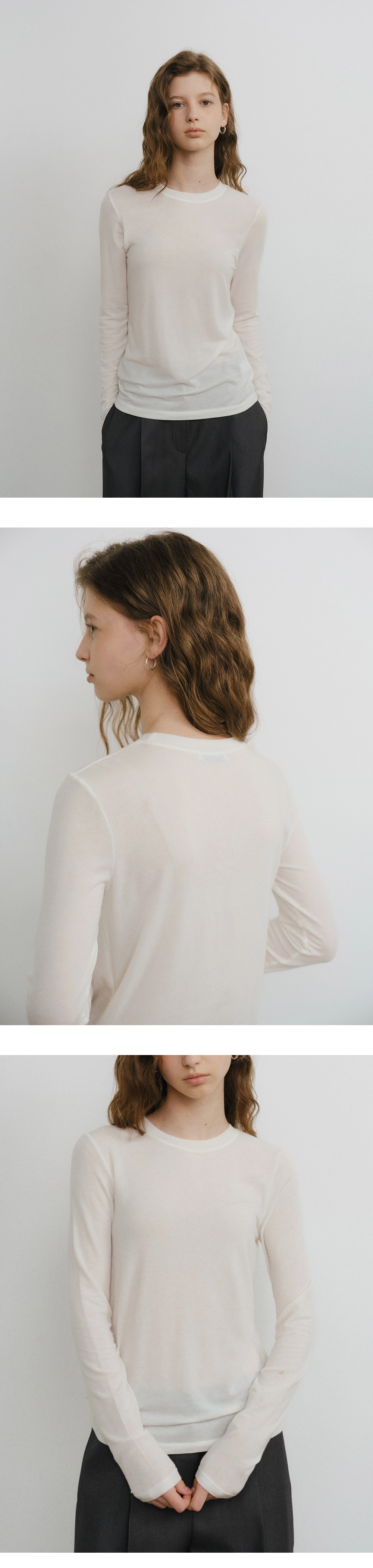 Layered tencel t-shirt_4colors