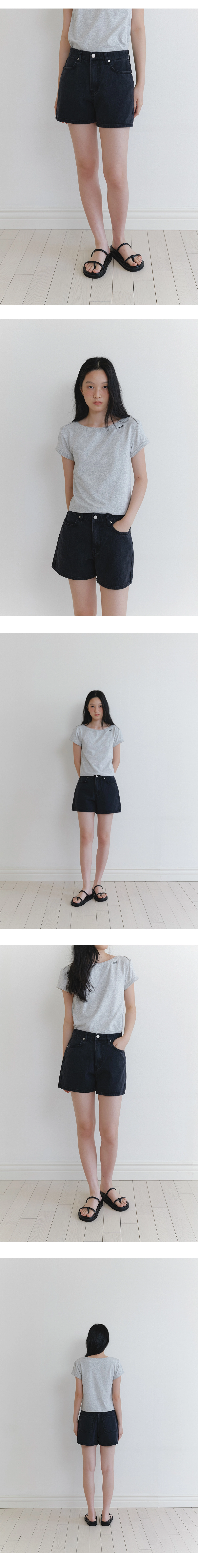 Kaya washed denim shorts_2colors