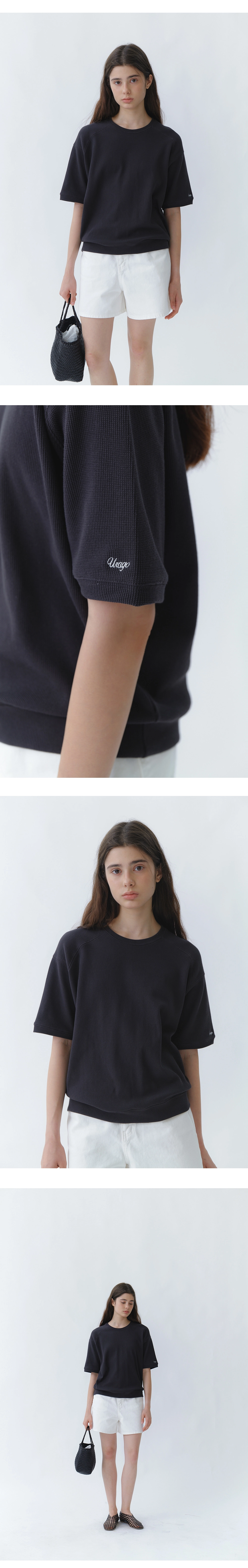 Waffle half sweatshirt_3colors