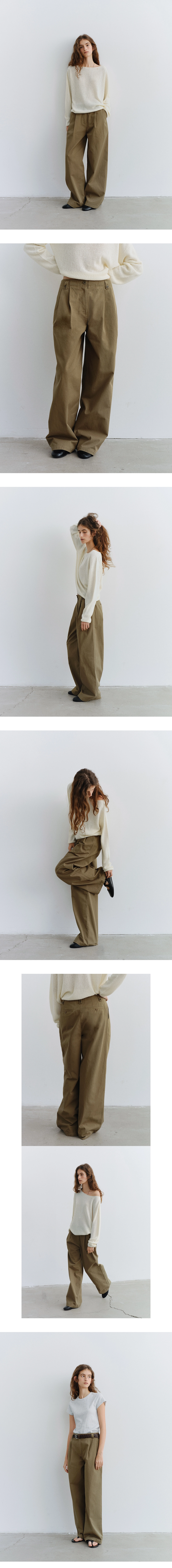 [1차 리오더] Button two-tuck chino pants_2colors