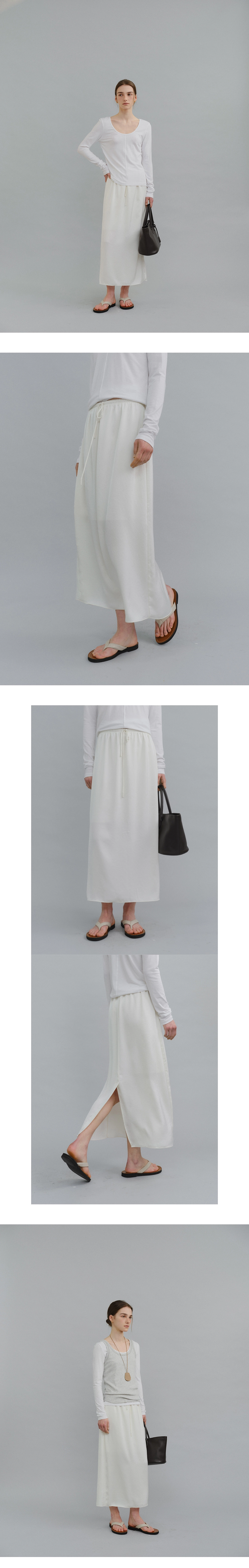 [3차 리오더] Silky drawstring skirt_2colors