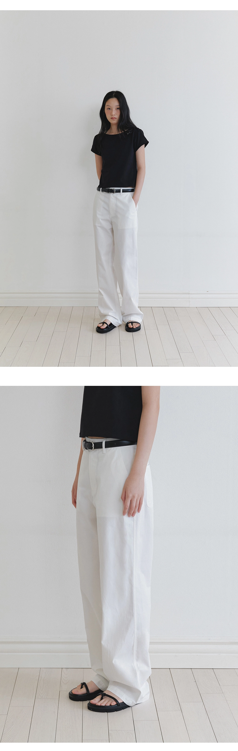 Benny cotton straight pants_3colors