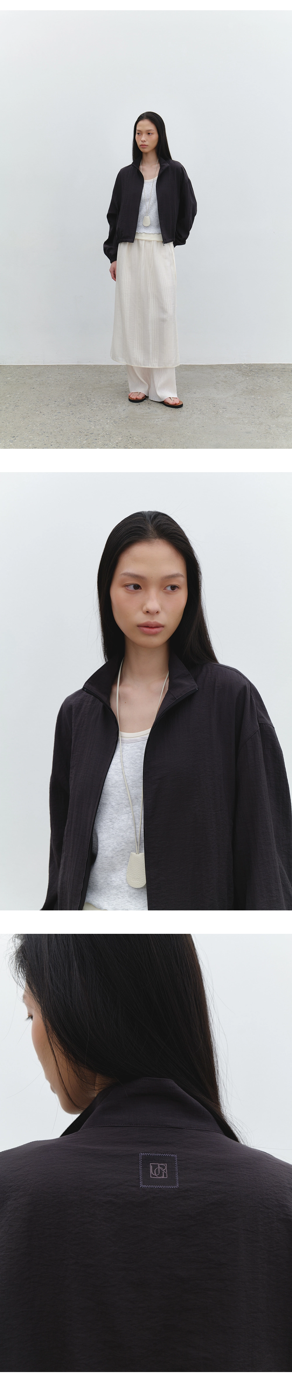 [주리, 유이수 착용] Sheer nylon light jumper_3colors