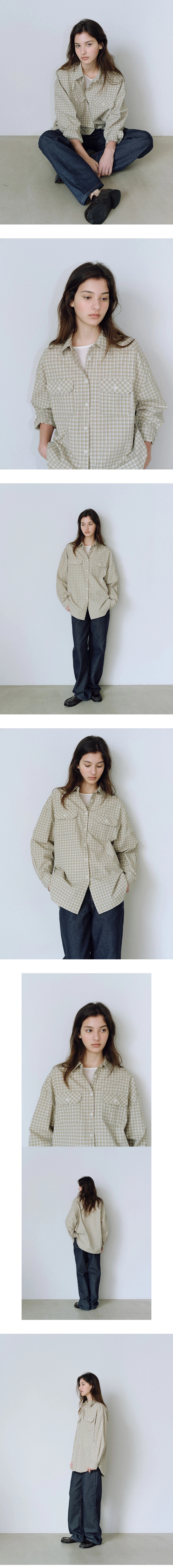 Two pocket check shirt_2colors