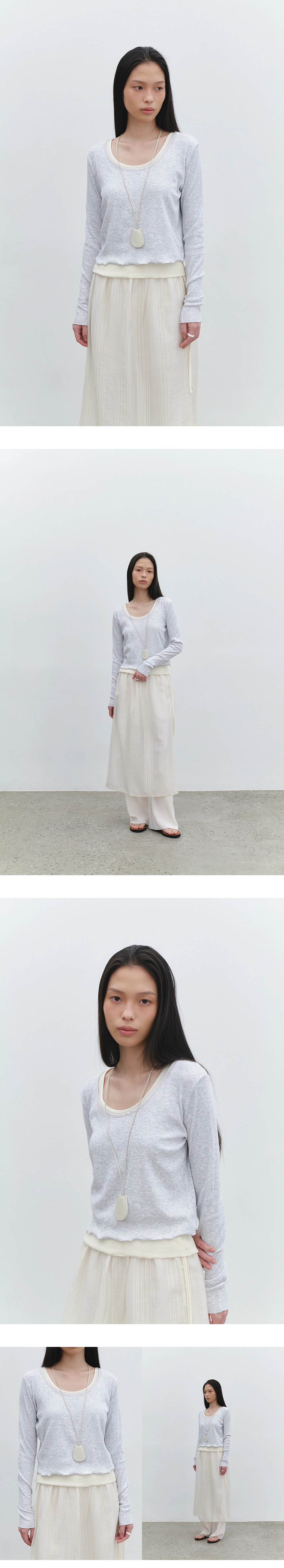 [주리, 서지연 착용] Binding ribbed crop t-shirt_3colors