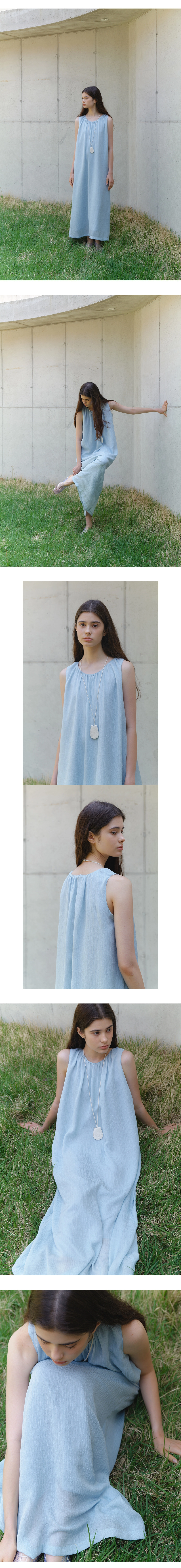 Cloud sleeveless long dress_3colors