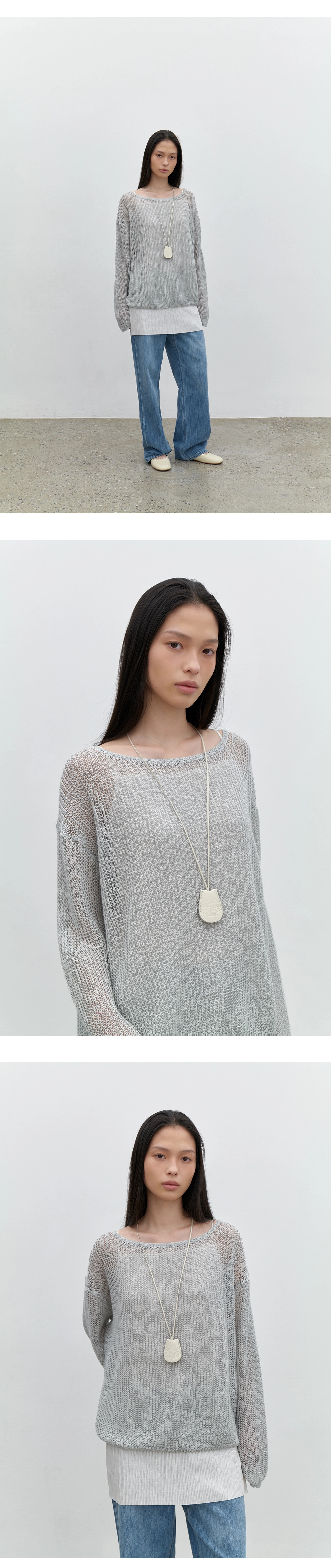 [주리, 박소령, 서지연 착용] Paper boatneck loose knit_3colors