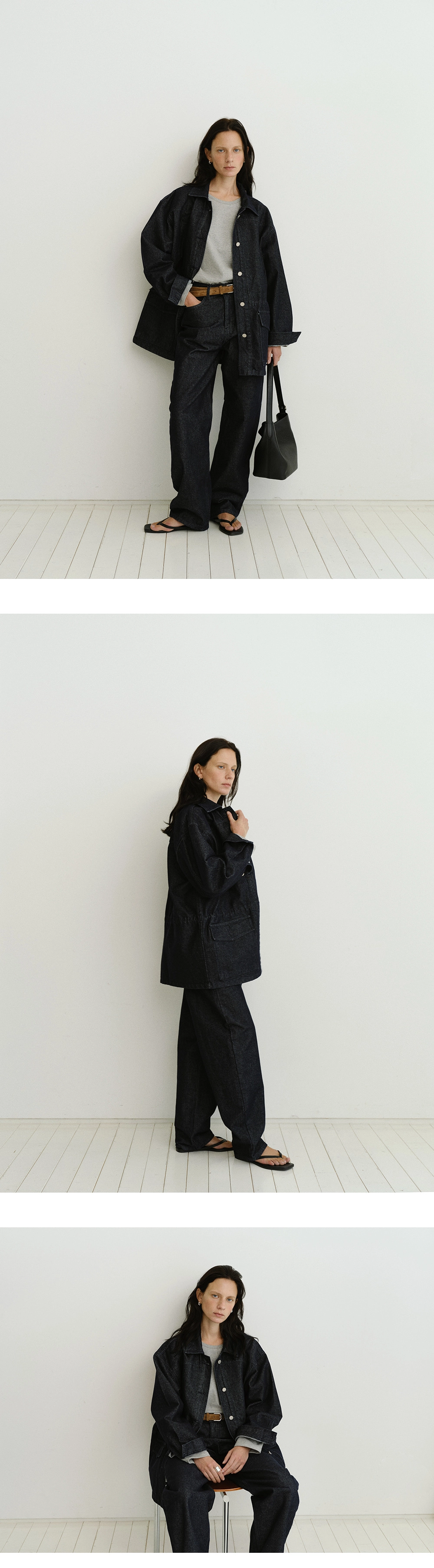 Denim utility jacket_Indigo blue