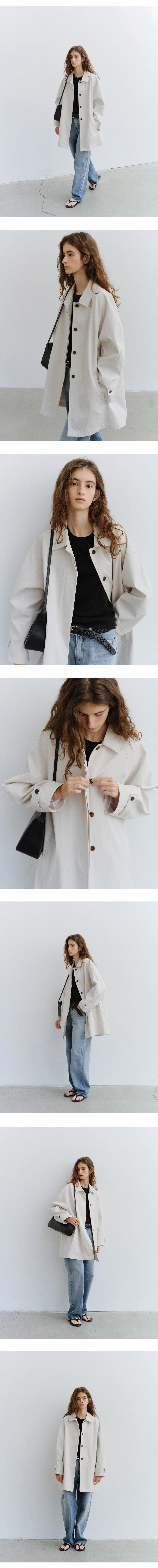 [1차 리오더] Hidden button half trench coat_2colors