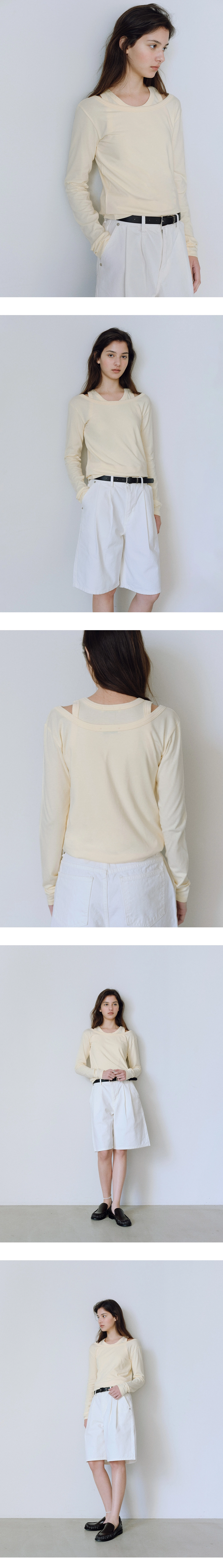 Lazy layered t-shirt set_3colors