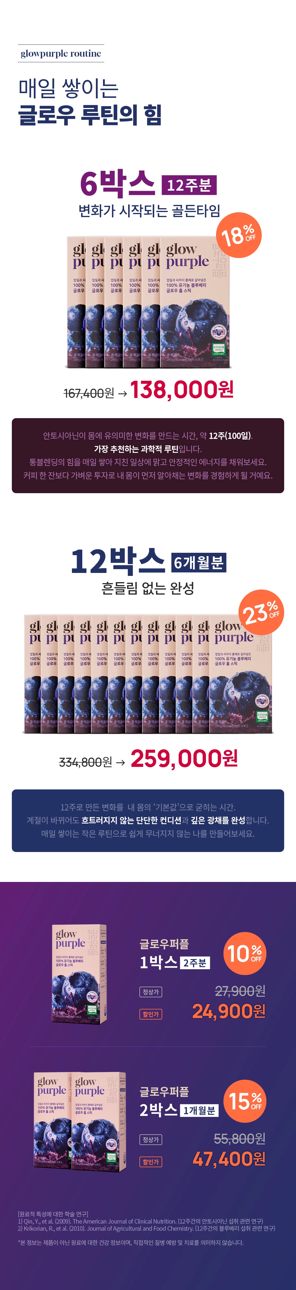 [최대10%할인]글로우퍼플홀스틱1박스