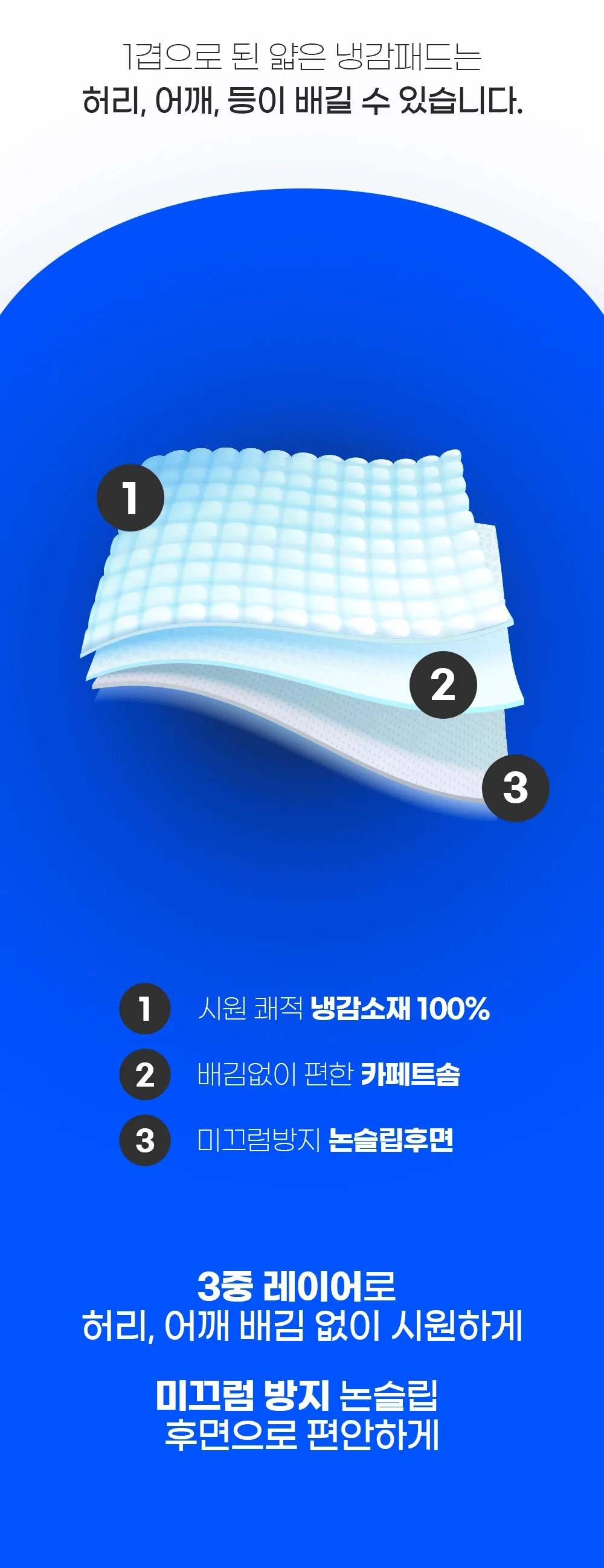 [🧊얼리버드특가] 체온을 7도 낮추는 고몽드 냉감패드 - 듀라론 100%