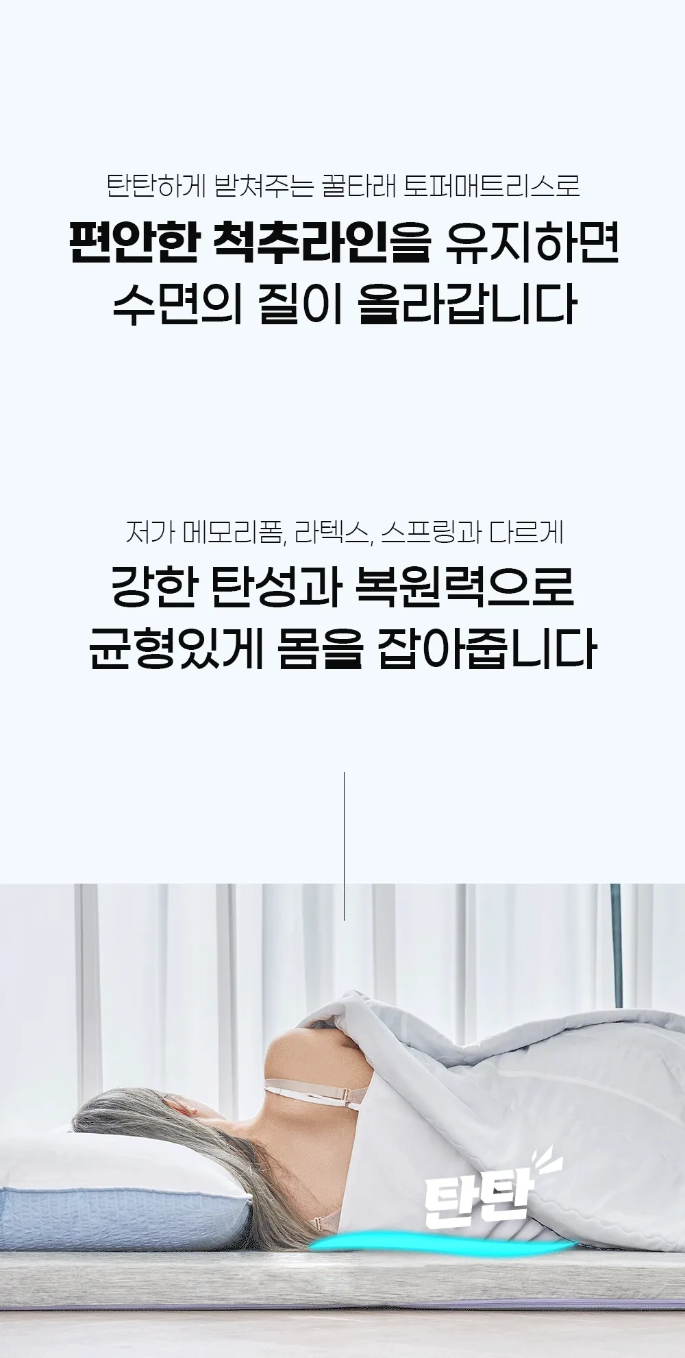 [159차 완판] 고몽드 침대용 토퍼 매트리스 - 허리 편한 침대용 토퍼 매트리스, 침대, 바닥, 거실, 원룸 등 어디서나