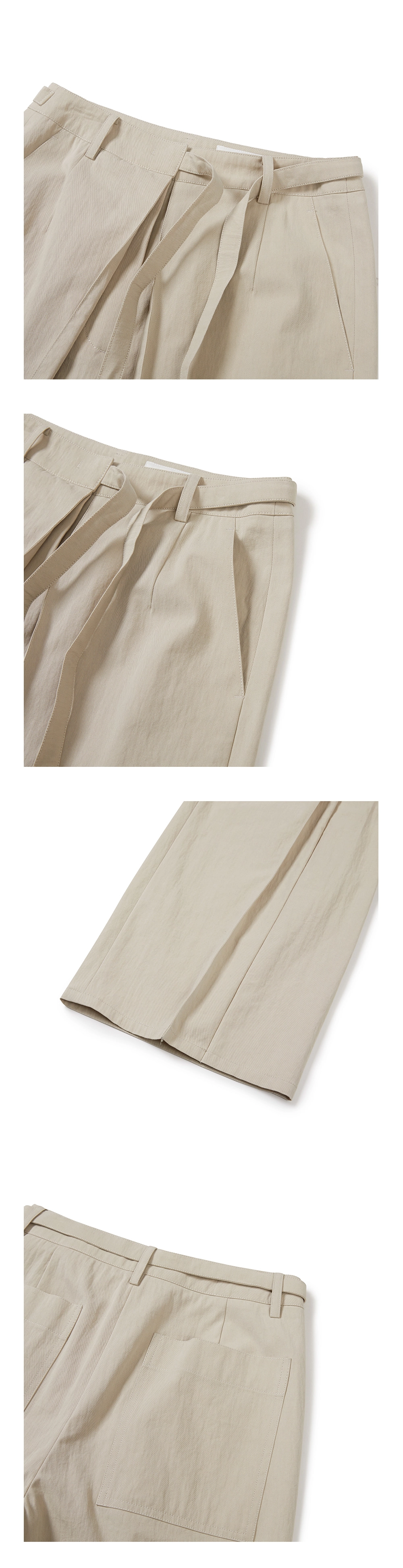 24SP FRONT TUCK PANTS / BEIGE