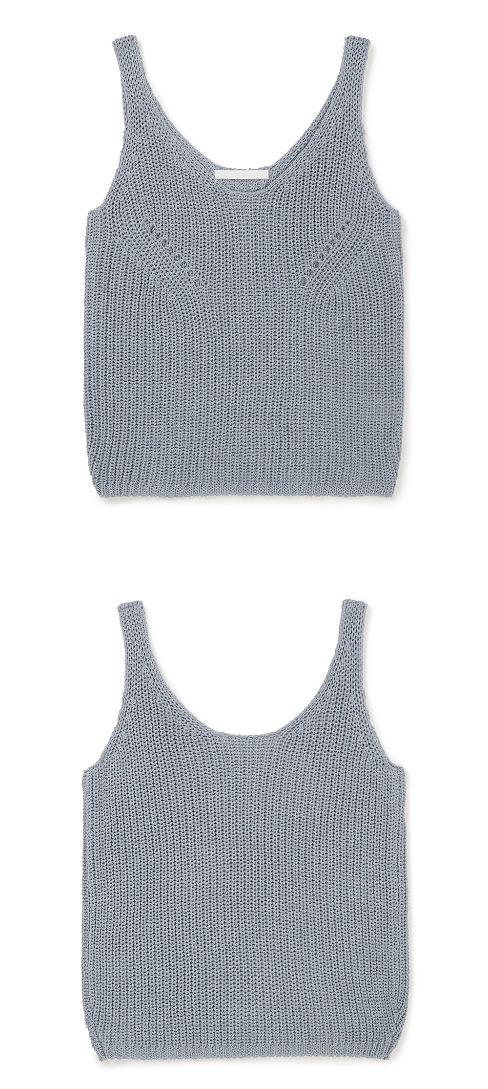 23SU V-NECK SLEEVELESS KNIT / BLUE GREY