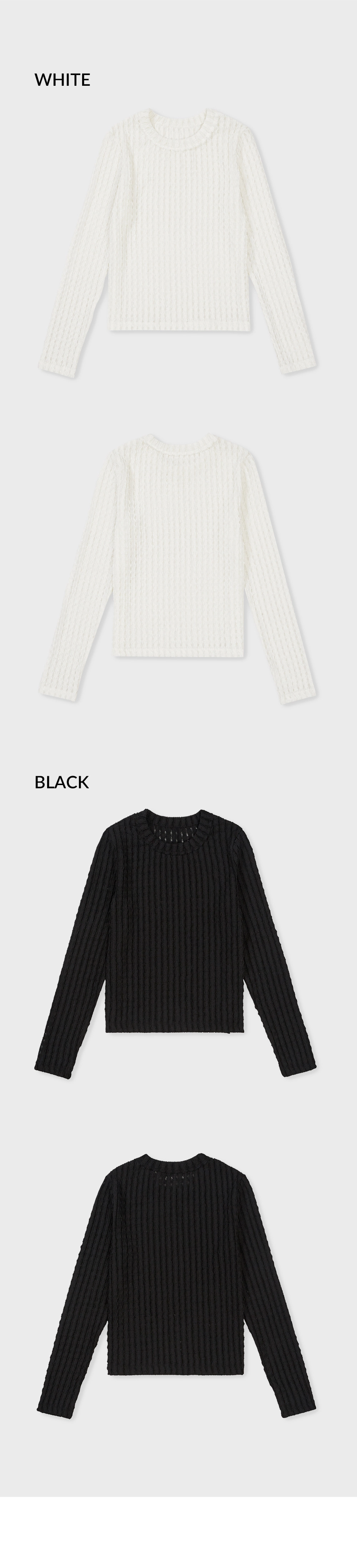 24SP STRIPE LACE TOP / 2 COLOR