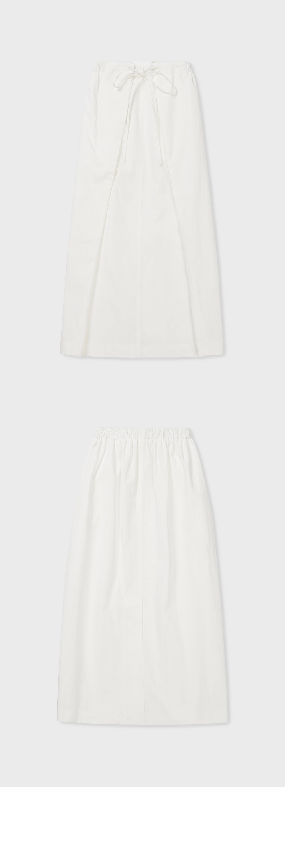 24SP STRING FOLDED SKIRT / WHITE