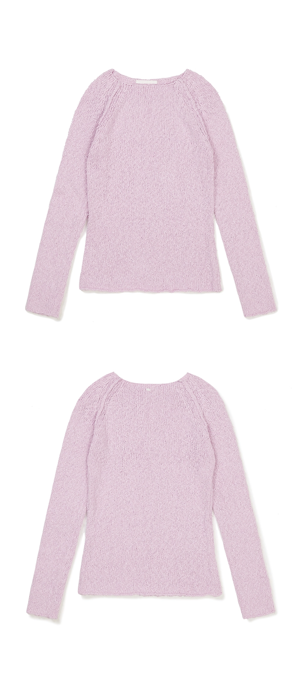 23SP TWISTED YARN BOAT NECK KNIT / LILAC PINK