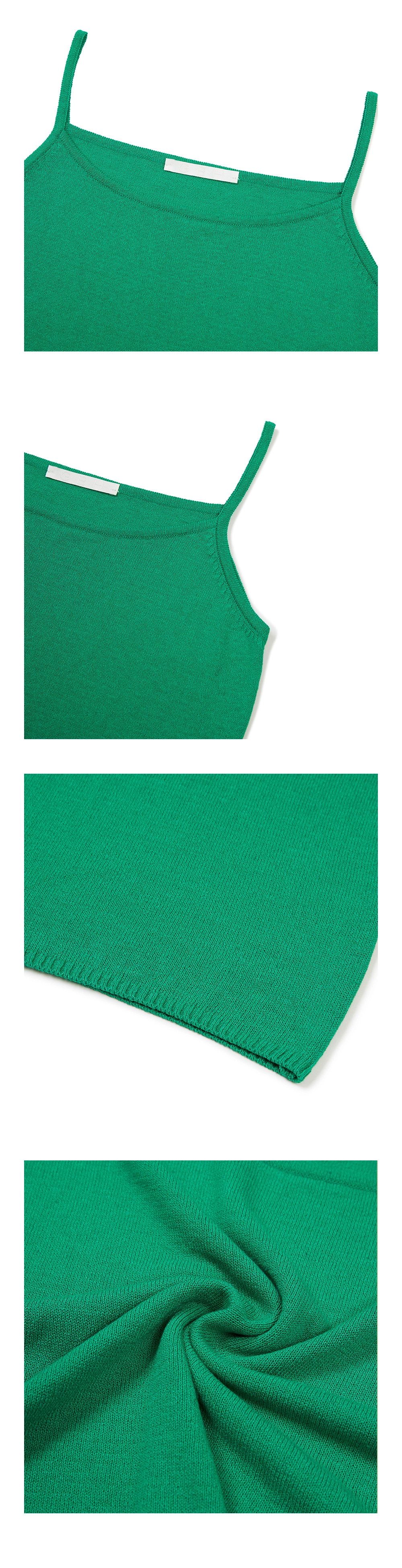 23SU MESH CARDIGAN SLEEVELESS SET / GREEN