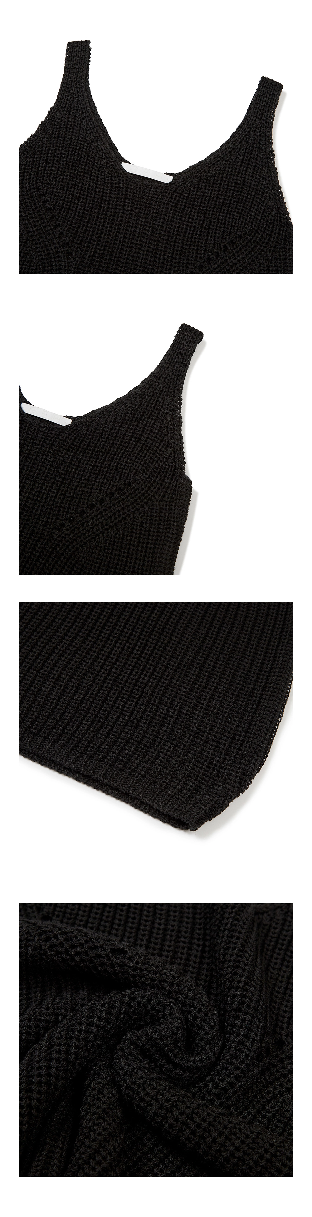 23SU V-NECK SLEEVELESS KNIT / BLACK