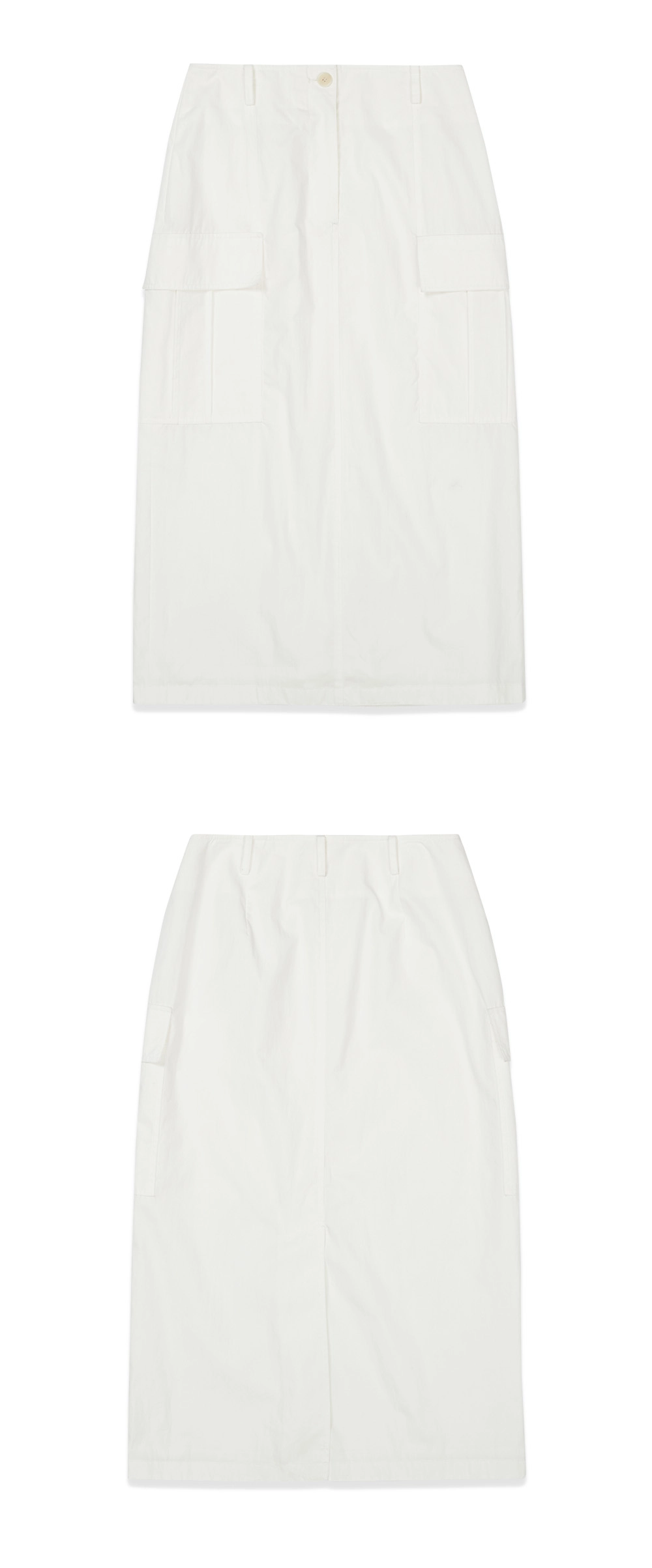 23SU CARGO MID LENGTH SKIRT / WHITE