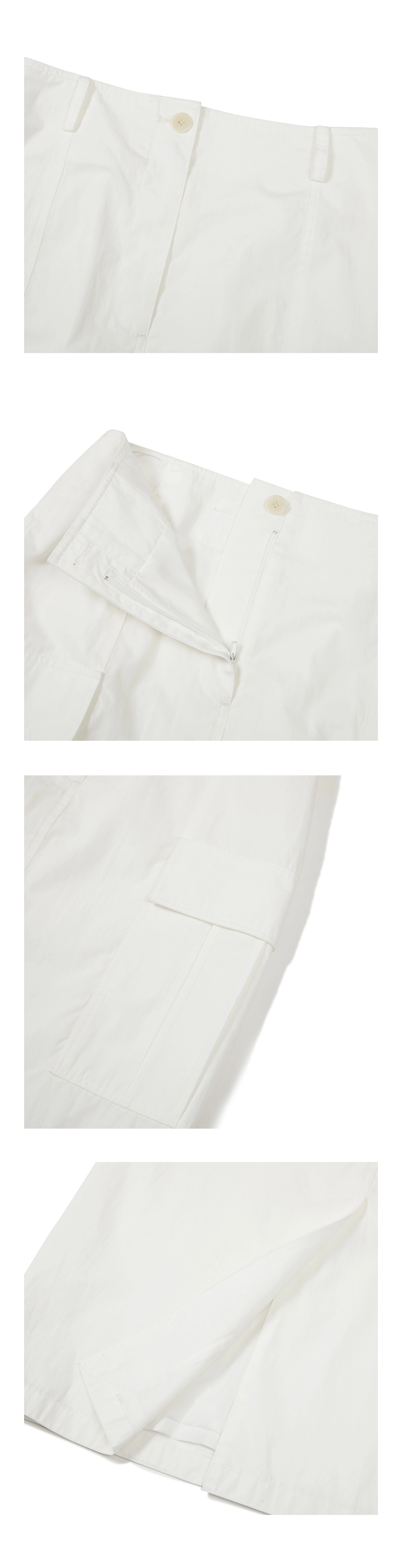 23SU CARGO MID LENGTH SKIRT / WHITE