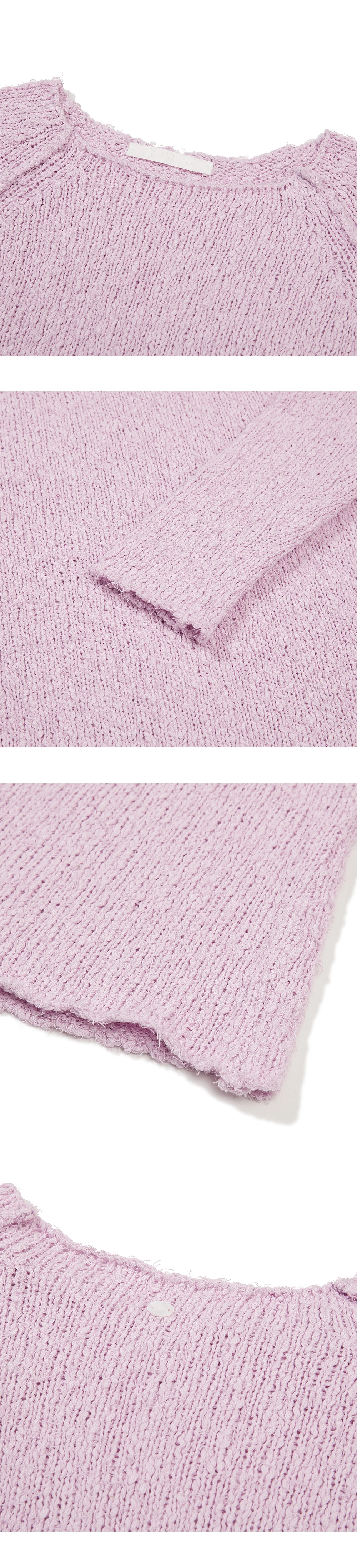 23SP TWISTED YARN BOAT NECK KNIT / LILAC PINK