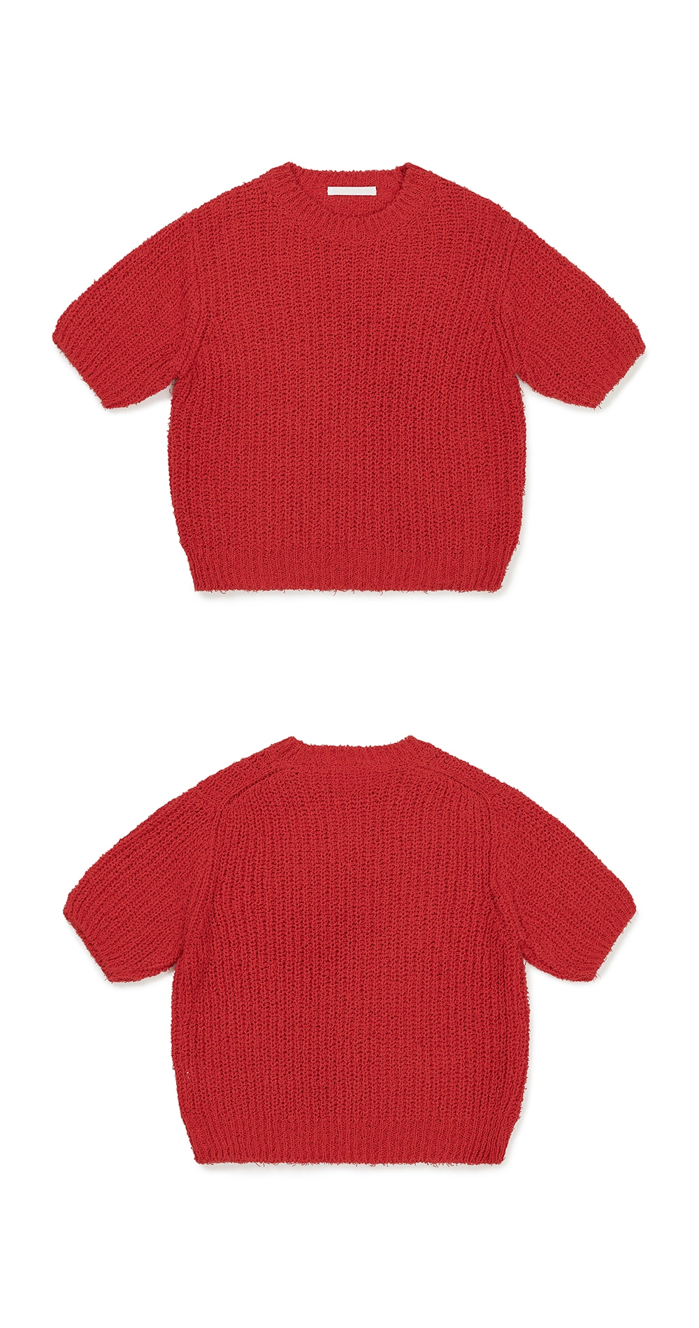 23SP TAIL YARN HALF SLEEVE KNIT / TRUE RED