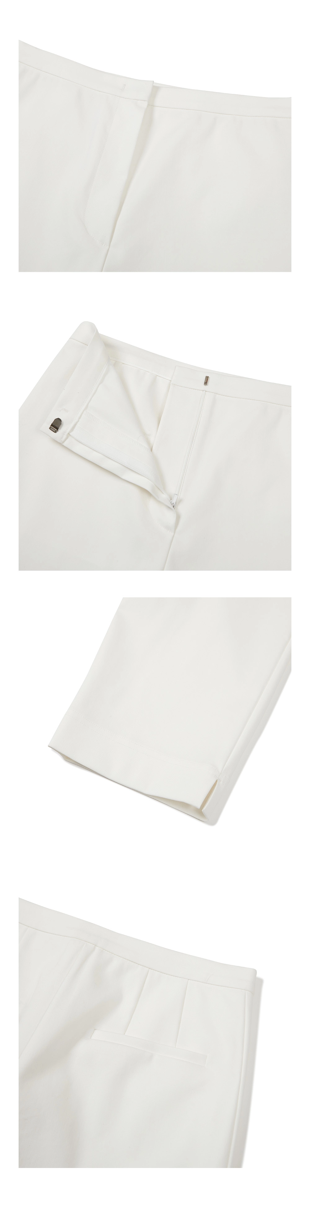 23SU STRETCH COTTON KNEE PANTS / WHITE