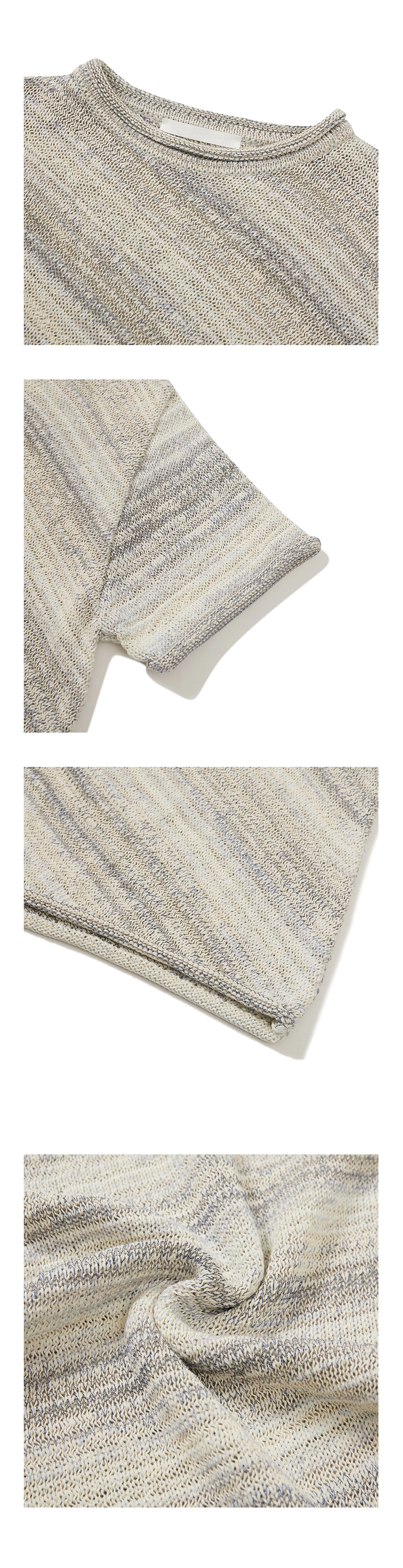 24SU TAPE YARN BIAS KNIT / BEIGE BROWN