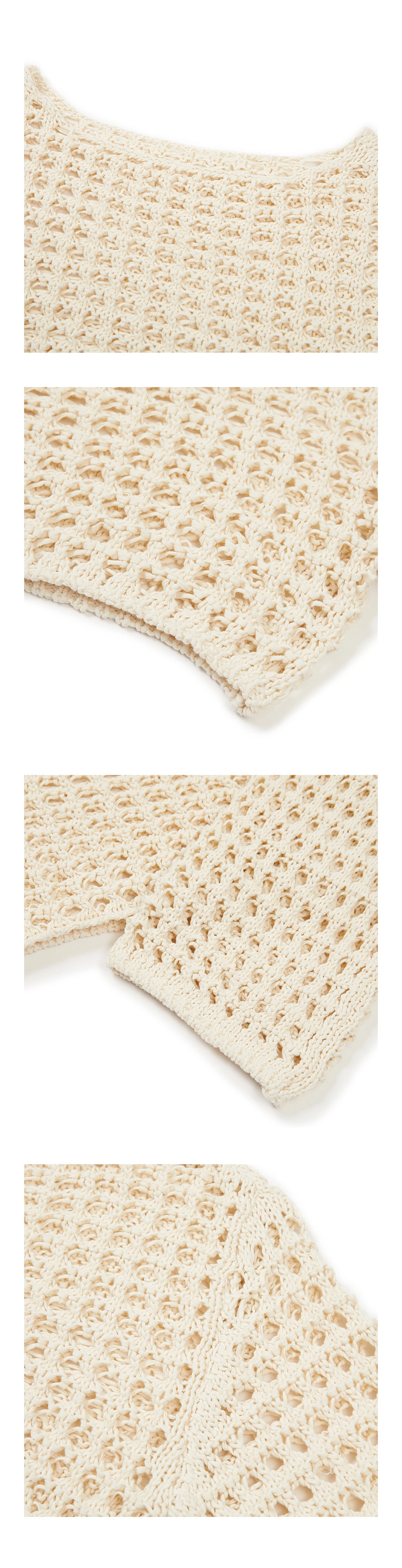 23SU KNOT DETAIL KNIT / ECRU
