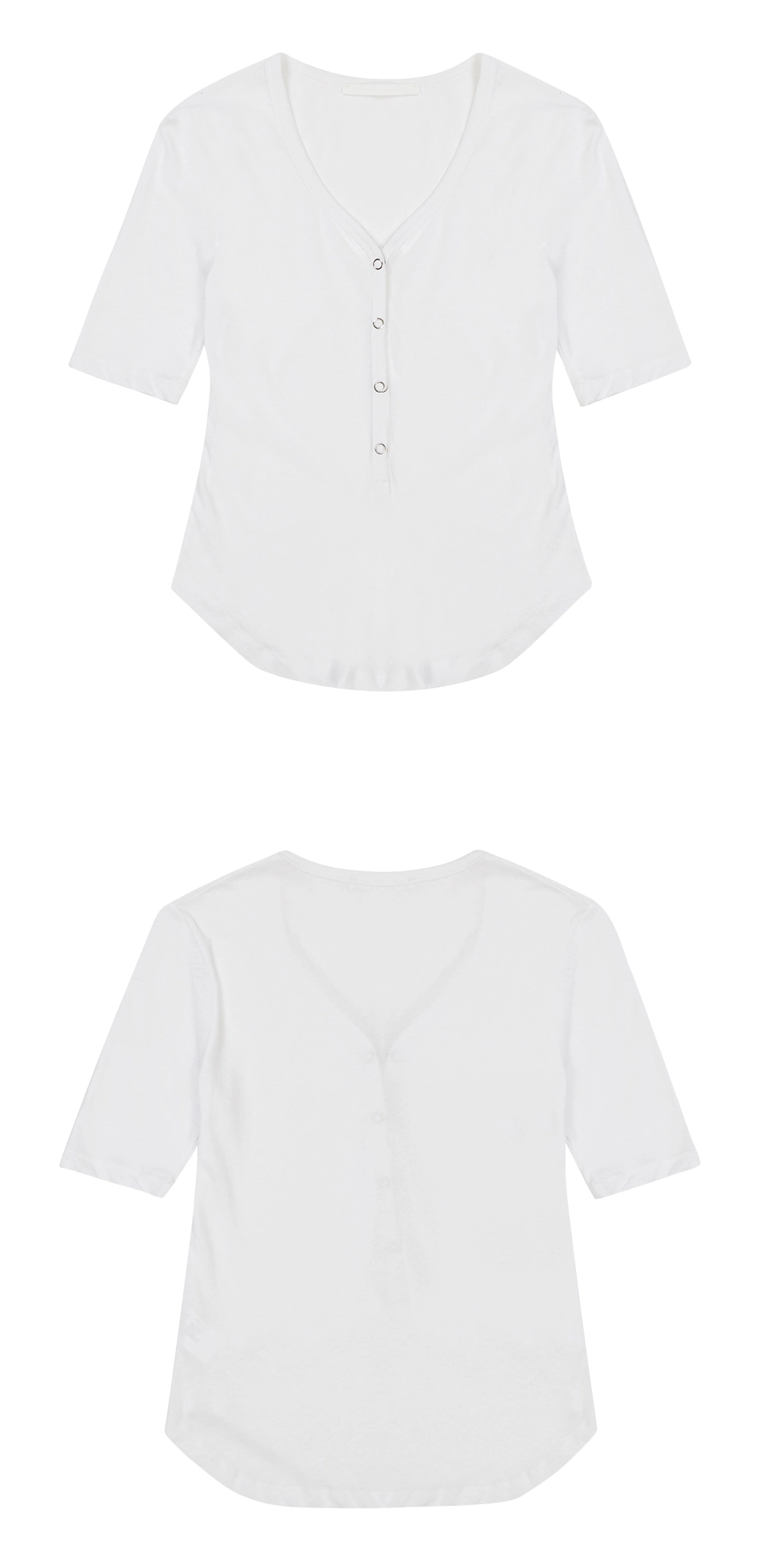23SU METAL SNAP POINT TOP / WHITE