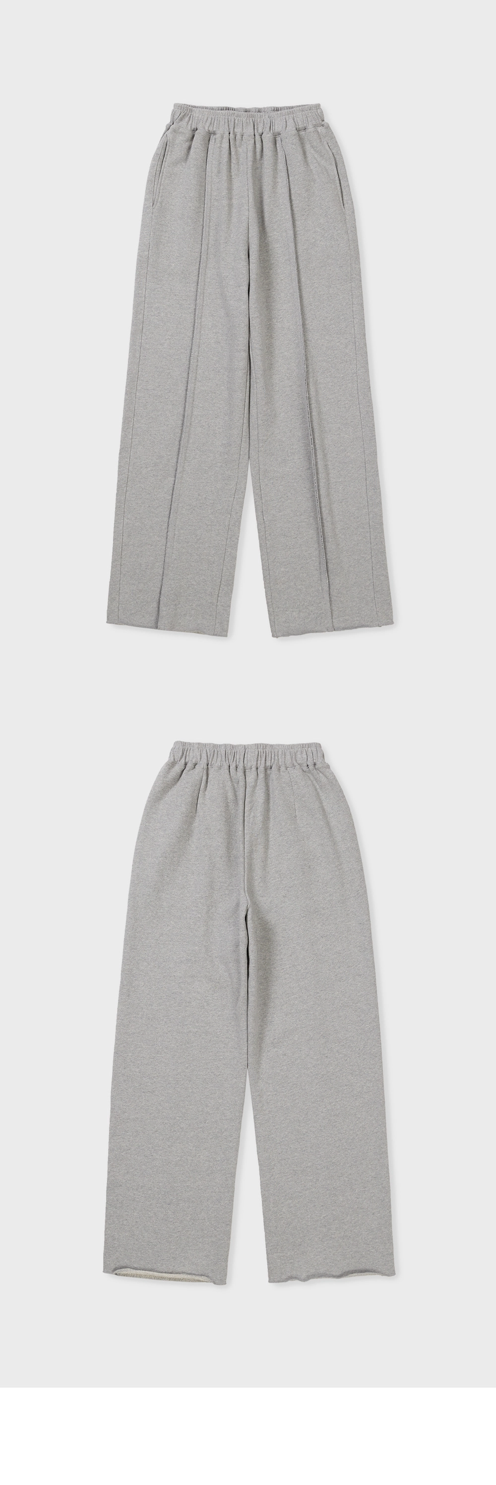 24SP OUTSTITCH LINE SWEAT PANTS / MELANGE GREY