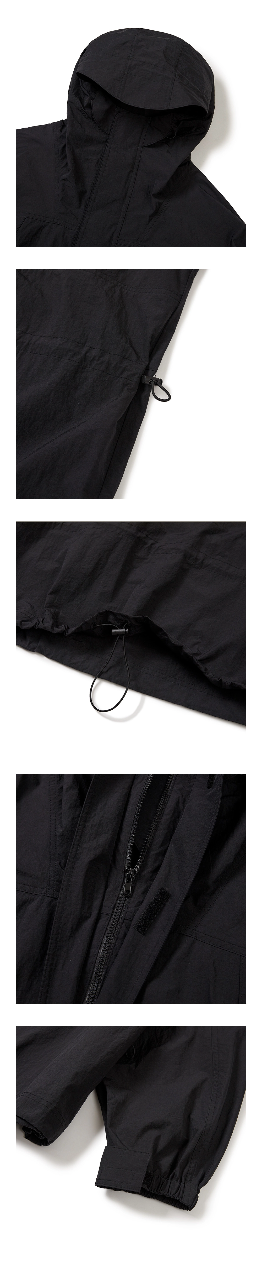 24SP HALF ZIP UP ANORAK / BLACK
