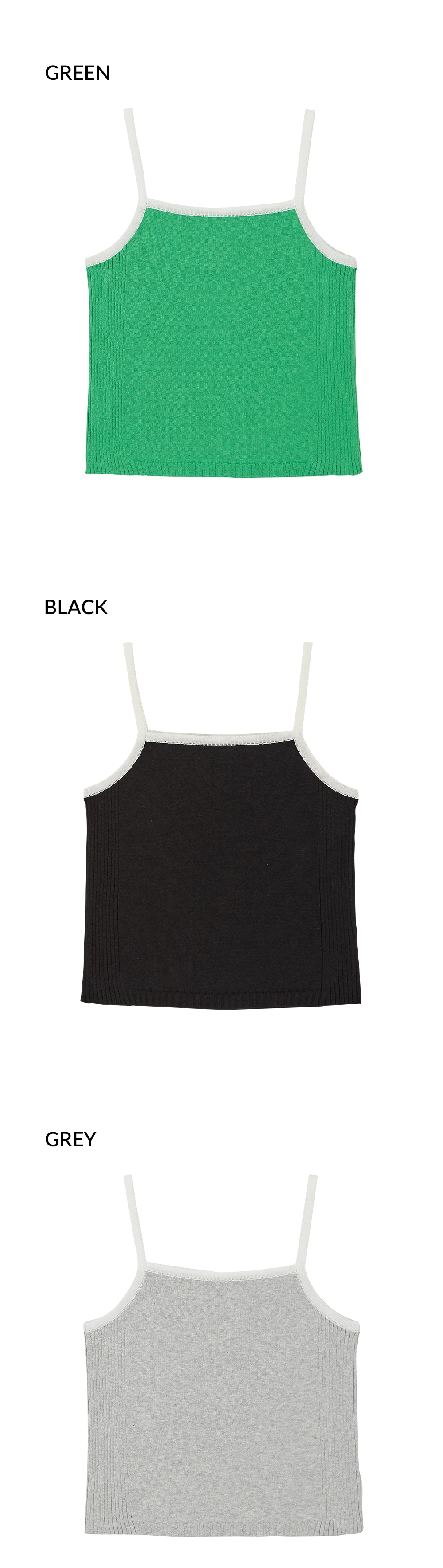 23SU CONTRAST STRAP KNIT / 3 COLOR