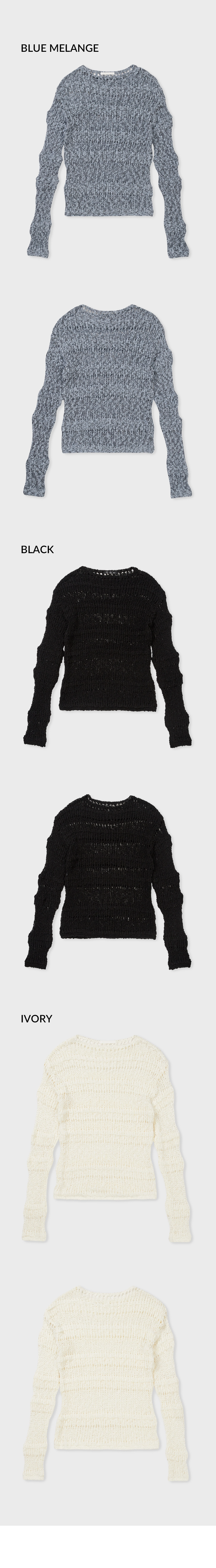 24SP POPCORN KNIT / BLACK