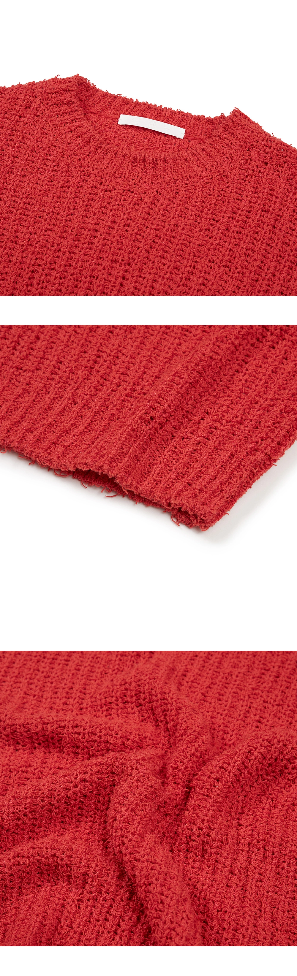 23SP TAIL YARN HALF SLEEVE KNIT / TRUE RED
