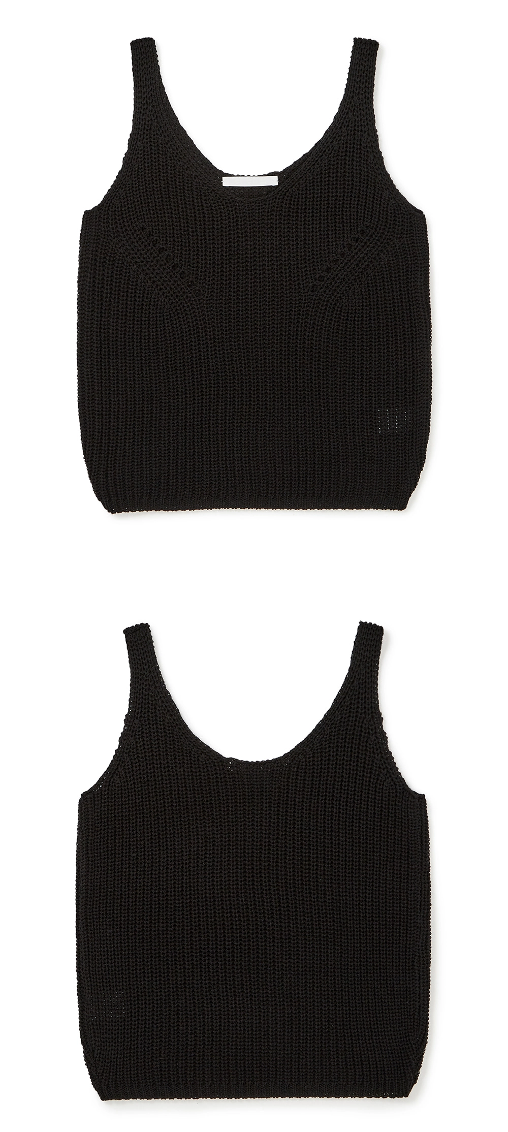 23SU V-NECK SLEEVELESS KNIT / BLACK