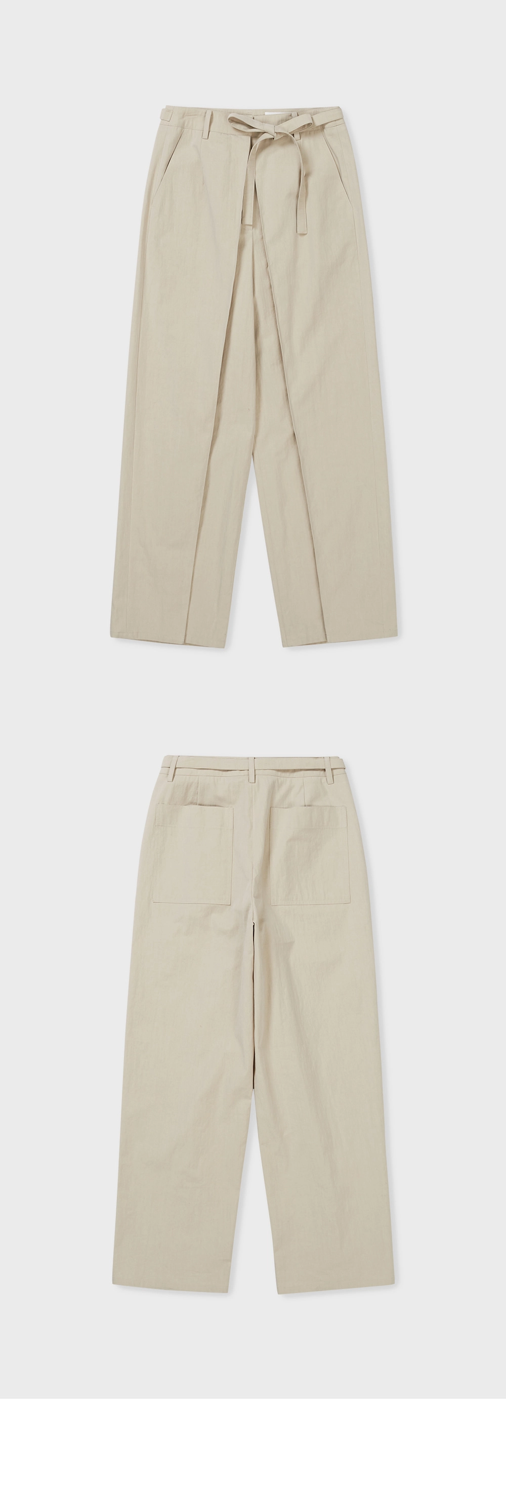 24SP FRONT TUCK PANTS / BEIGE